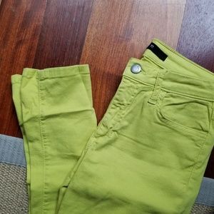 Joe's Jeans Skinny Jeans in Chartreuse, Sz 26